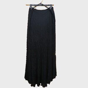 Joseph Ribkoff Black Bias Cut Maxi Chiffon Lined Knit Skirt Size 14